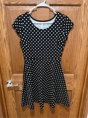 Gilli Black and White Polka Dot Dress